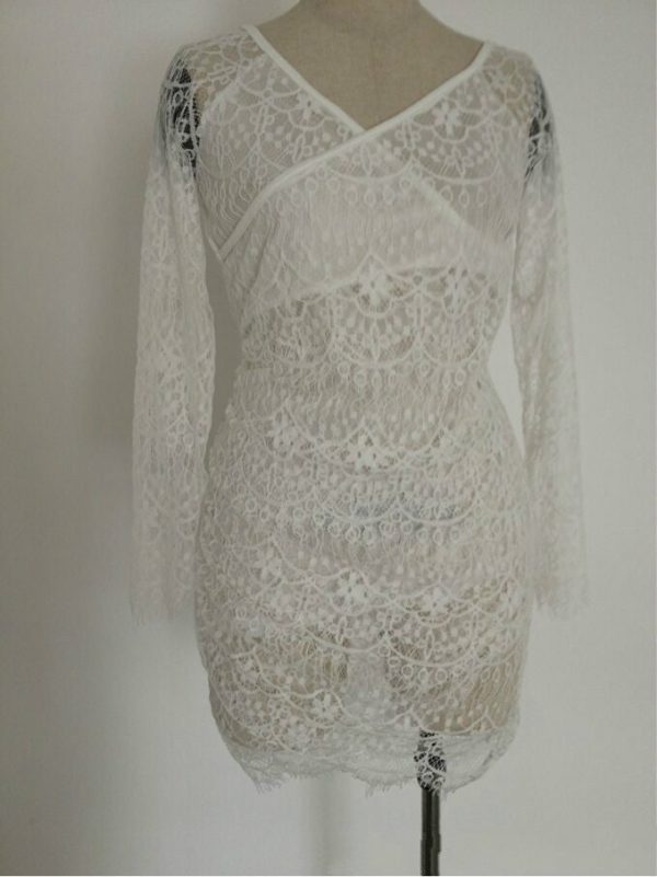 Off-the-shoulder mini buttock dress