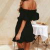 Off-shoulder ruffled dress