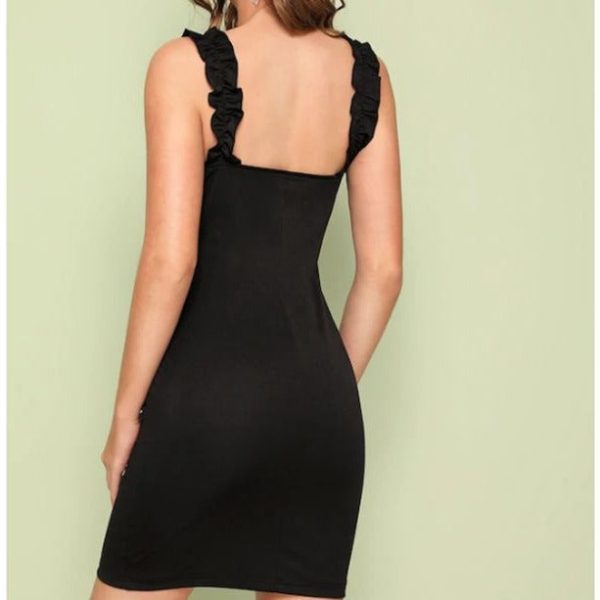 Slim suspender dress