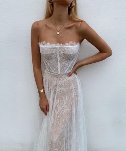 Fashion suspender dress