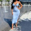 Halter Backless Slit Sexy Women's Dress
